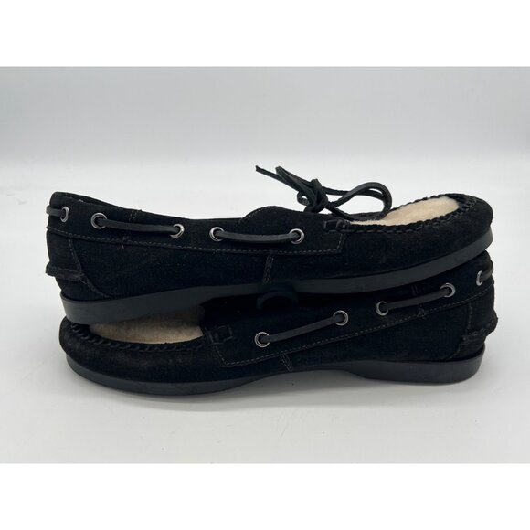 G.H. Bass Mens Black & Beige Suede Mocs Originals Size 9 - Picture 8 of 10